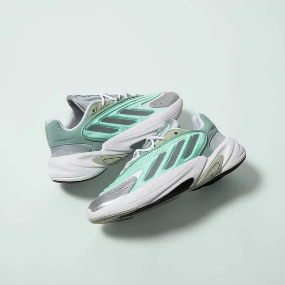 Adidas Womens Ozelia Hazy Green Silver Metallic GX3669