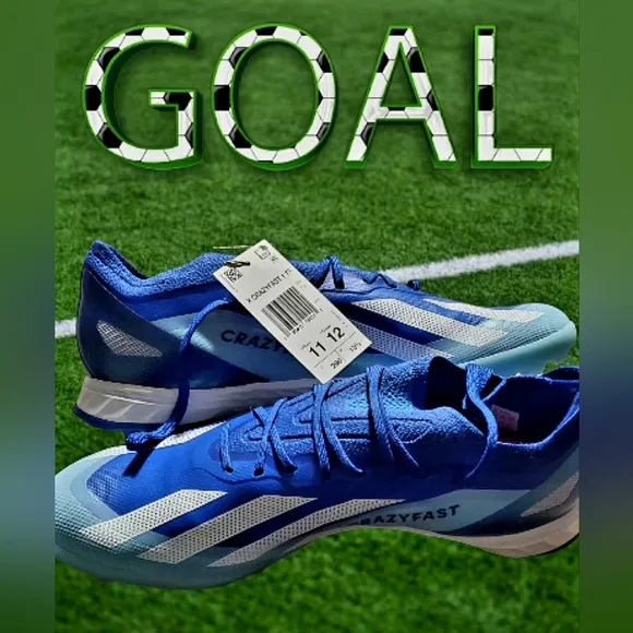 Adidas X Crazyfast.1 TF Turf Soccer Shoes Blue Mens Size 11.