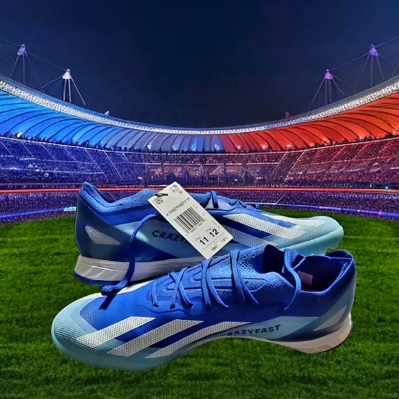 Adidas X Crazyfast.1 TF Turf Soccer Shoes Blue Mens Size 11.