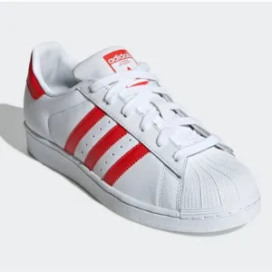 Adidas x Hattie Stewart Superstar White Red Shell Toe Leather CM8413 - Sz. 5.5