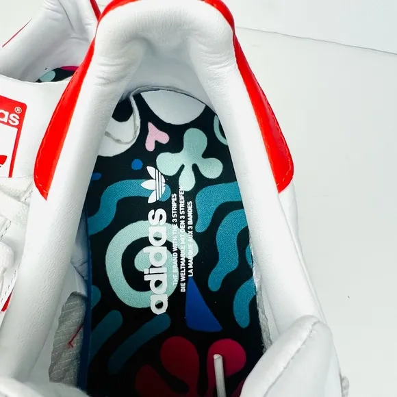 Adidas x Hattie Stewart Superstar White Red Shell Toe Leather CM8413 - Sz. 5.5
