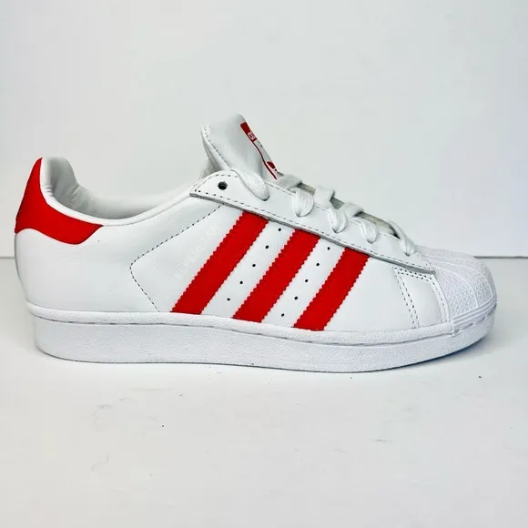 Adidas x Hattie Stewart Superstar White Red Shell Toe Leather CM8413 - Sz. 5.5