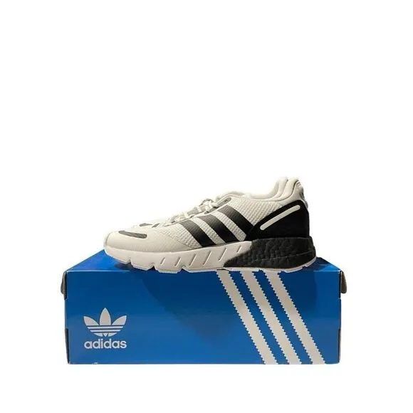 adidas ZX 1K Boost Big Kids Size 6.5 White Black Trainer Sneaker