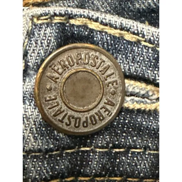 Aeropostale Chelsea Bootcut Blue Denim Jeans Size Seven Eight Short Court