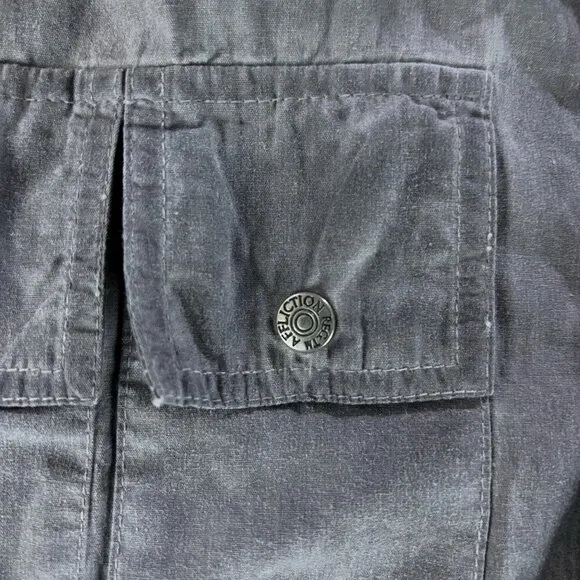 Affliction Black Premium Razorblade Shirt Mens Medium Button Up Long Sleeve Y2K