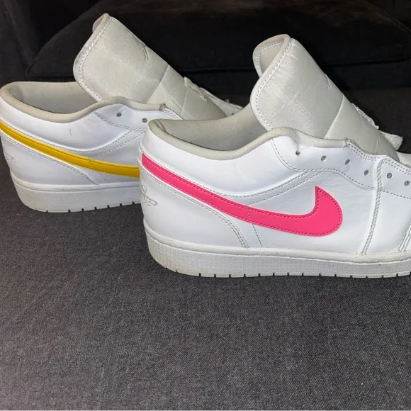 Air Jordan 1 Low White Multi-Color Swoosh Men’s Size 13