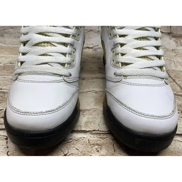 AIR JORDAN BOY'S  5 RETRO (GS)  SHOES  2012 440888 100  FIRE RED WHITE  SIZE 6Y