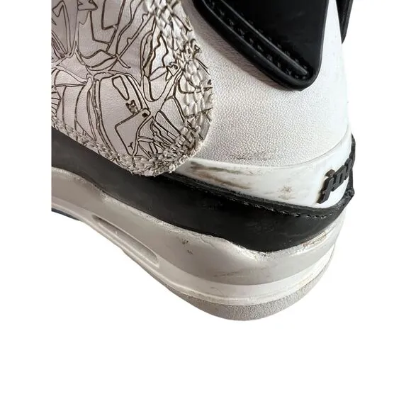 Air Jordan Dub Zero Youth Basketball Shoes 5Y White Black Blue Basketball Nike