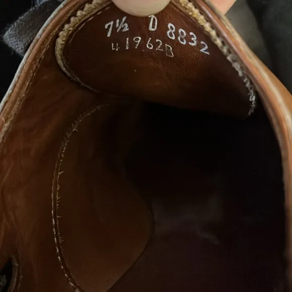 Allen Eamond Carlyle plain toe Oxford Men's 7.5‎ Leather Dress Shoes