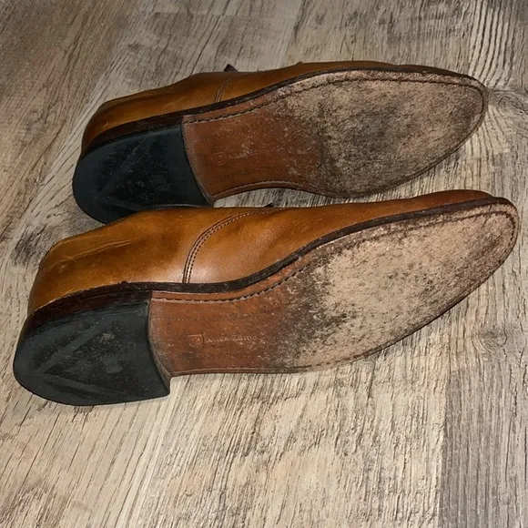 Allen Eamond Carlyle plain toe Oxford Men's 7.5‎ Leather Dress Shoes