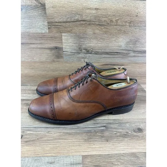 Allen Edmonds Byron Oxford Cap Toe Brown Men’s Dress Shoes Sz 11.5B Made…