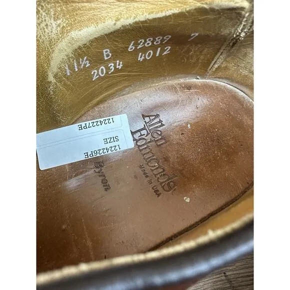 Allen Edmonds Byron Oxford Cap Toe Brown Men’s Dress Shoes Sz 11.5B Made…