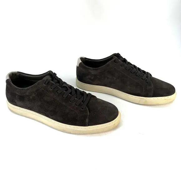 Allen Edmonds Men's Canal Court Lace Up Sneakers Size 10 D Gray Suede Leather