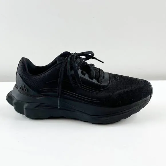 Alo Mesh Low Top Performance Runner Sneakers Black/Black Unisex M 6 / W 7.5