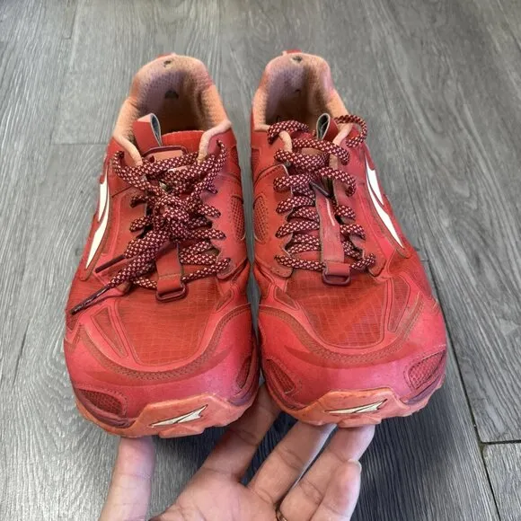 ALTRA Lone Peak 4.5 Trail Running Shoes AL0A4QTX603 Poppy Red Women's Sz 10.5