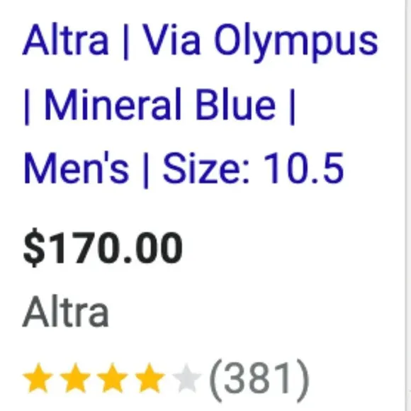 Altra Via Olympus Sneaker Sneakers Athletic Running Shoes Blue White Mens Size 9