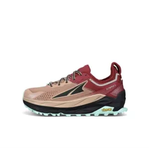 Altra Women's Altra Olympus 5 Trail Running Shoes Color: Brown/Red Size: 7.5
