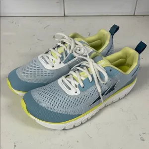 ALTRA WOMEN'S PROVISION 5 Blue and Yellow Running Shoes Size 7.5