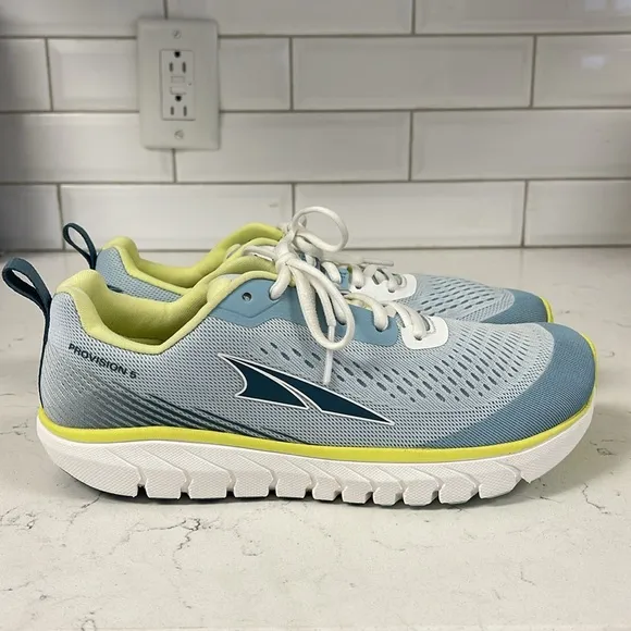 ALTRA WOMEN'S PROVISION 5 Blue and Yellow Running Shoes Size 7.5