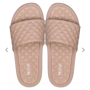 APL Lusso Quilted Slide clay Sandals womens 5 Rose Dust