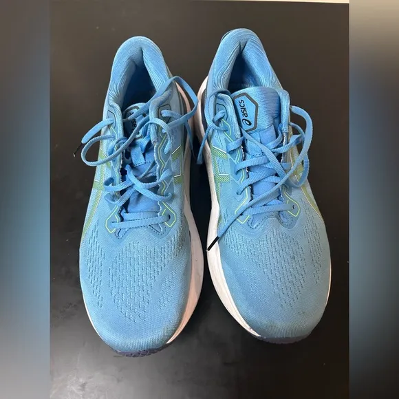 Asics Gel Kayano 30 Waterscape Blue Electric Green Running Shoes Mens Size 11.5