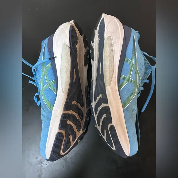 Asics Gel Kayano 30 Waterscape Blue Electric Green Running Shoes Mens Size 11.5