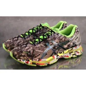 Asics Gel Nimbus 18 NYC Marathon Men's Running Shoes Size 12.5 Gray Lime Green
