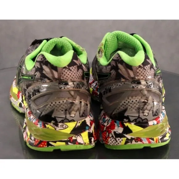 Asics Gel Nimbus 18 NYC Marathon Men's Running Shoes Size 12.5 Gray Lime Green
