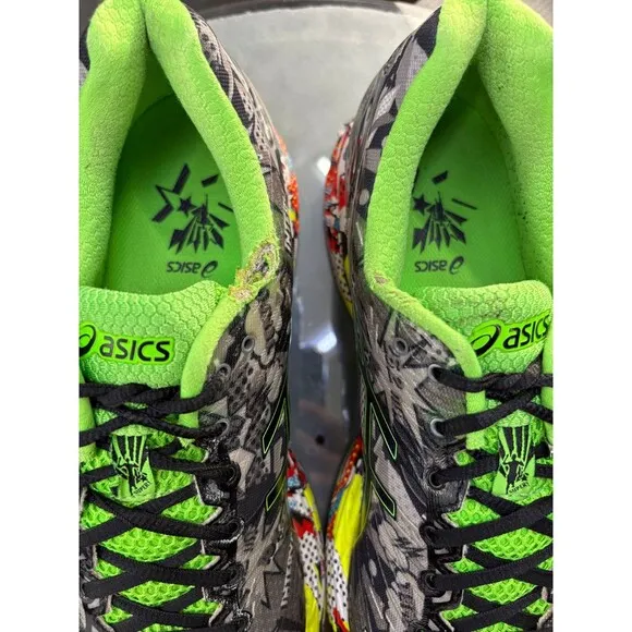 Asics Gel Nimbus 18 NYC Marathon Men's Running Shoes Size 12.5 Gray Lime Green