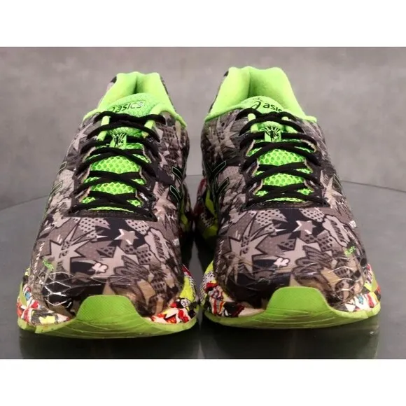 Asics Gel Nimbus 18 NYC Marathon Men's Running Shoes Size 12.5 Gray Lime Green