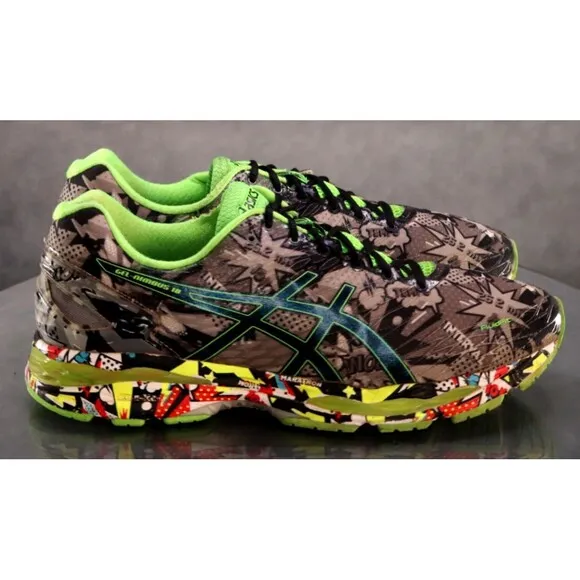 Asics Gel Nimbus 18 NYC Marathon Men's Running Shoes Size 12.5 Gray Lime Green