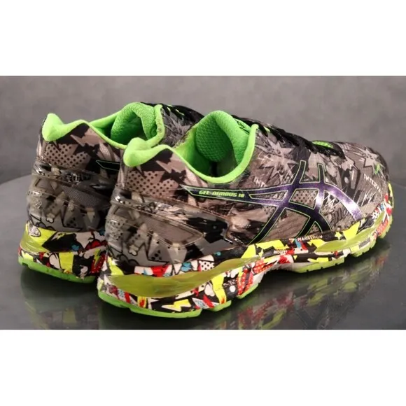 Asics Gel Nimbus 18 NYC Marathon Men's Running Shoes Size 12.5 Gray Lime Green
