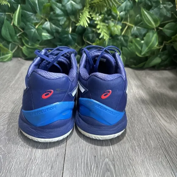 Asics Gel Resolution 8 Clay Tennis Shoes Mens Size 11.5 Blue Pickleball Sneakers