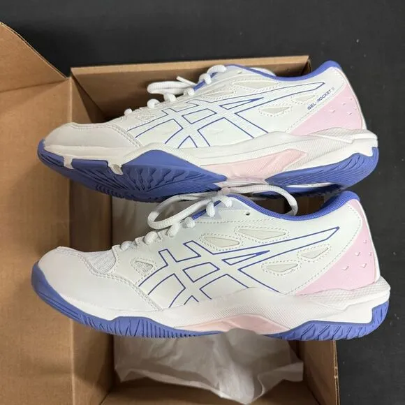 Asics Gel Rocket 11 White Sapphire Court Shoes Sneakers 8