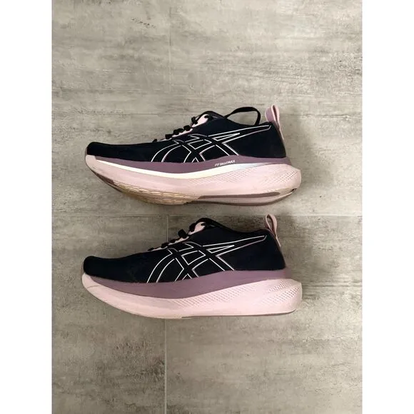 Asics Glideride Max Running Black/Pale Pink Shoes Women’s Size 7