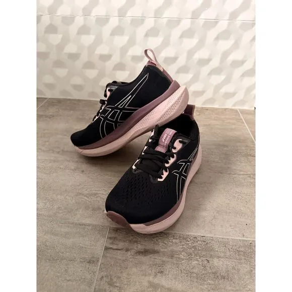 Asics Glideride Max Running Black/Pale Pink Shoes Women’s Size 7