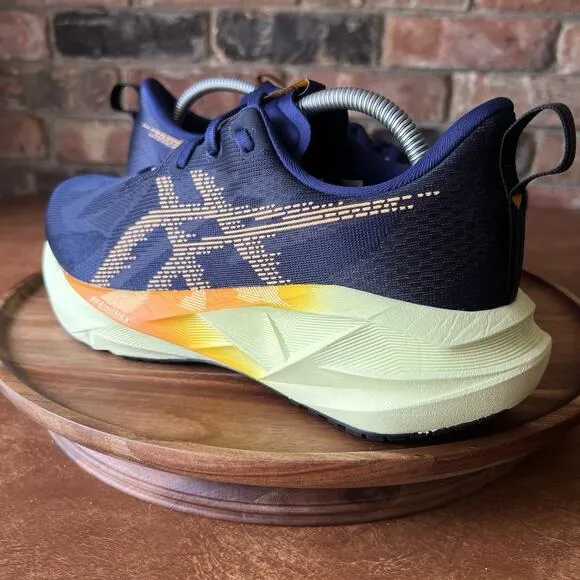 ASICS Novablast 5 Indigo Blue Amber Road Running Shoes Sneakers