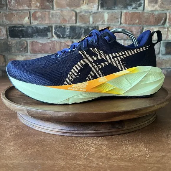 ASICS Novablast 5 Indigo Blue Amber Road Running Shoes Sneakers