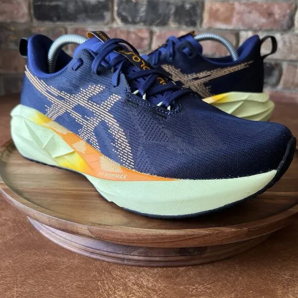 ASICS Novablast 5 Indigo Blue Amber Road Running Shoes Sneakers