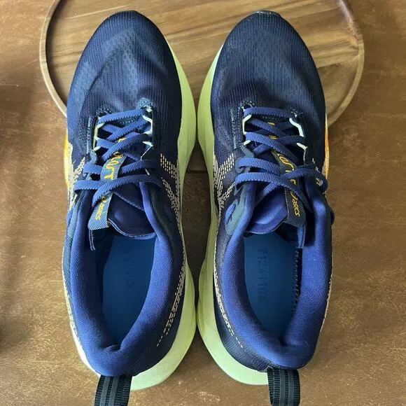 ASICS Novablast 5 Indigo Blue Amber Road Running Shoes Sneakers