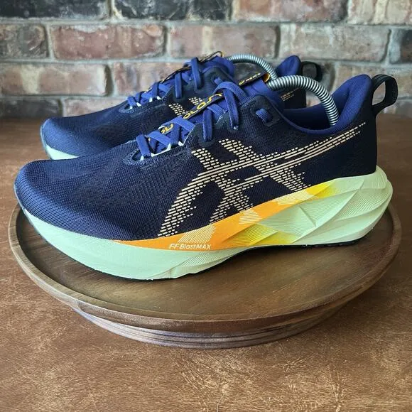ASICS Novablast 5 Indigo Blue Amber Road Running Shoes Sneakers