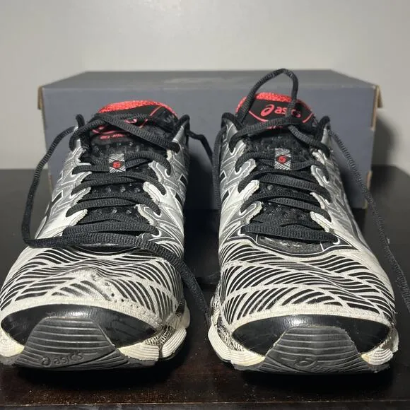 Asics Shoes Mens Gel-Kinsei 5 Size 11.5 Gray Black Red Road Running T3E4Y