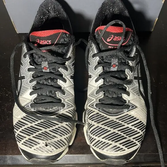Asics Shoes Mens Gel-Kinsei 5 Size 11.5 Gray Black Red Road Running T3E4Y