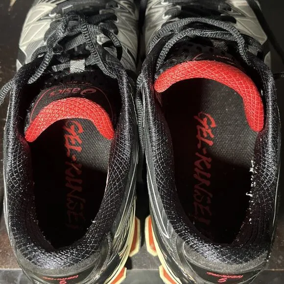 Asics Shoes Mens Gel-Kinsei 5 Size 11.5 Gray Black Red Road Running T3E4Y