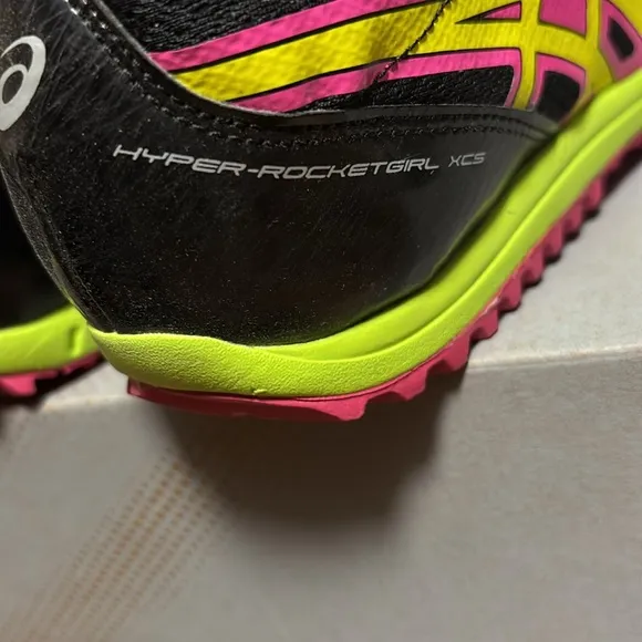 ASICS Women's Black and Pink Running Shoes Hyper-Rocket girl