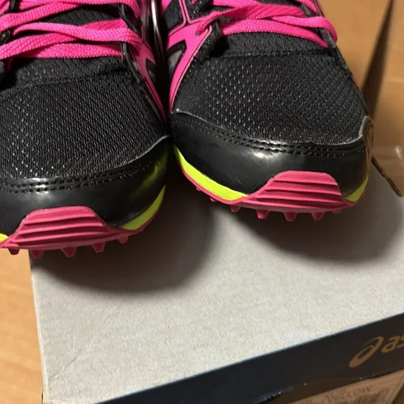 ASICS Women's Black and Pink Running Shoes Hyper-Rocket girl
