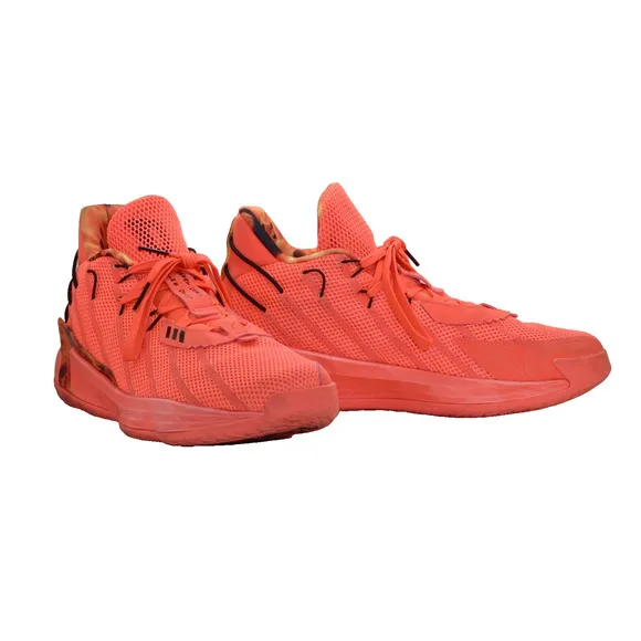 B5 Auth ADIDAS Dame 7 Fire Of Greatness Solar Red Neon Shoes FX7439 Size 12