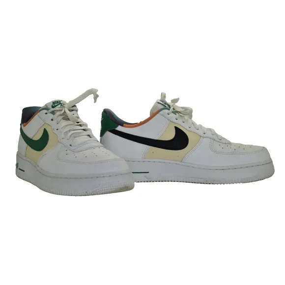 B5 Auth NIKE AIR FORCE 1 '07 LV8 EMB Wht/Malachite-Pearl Shoes DM0109-100 Size 9