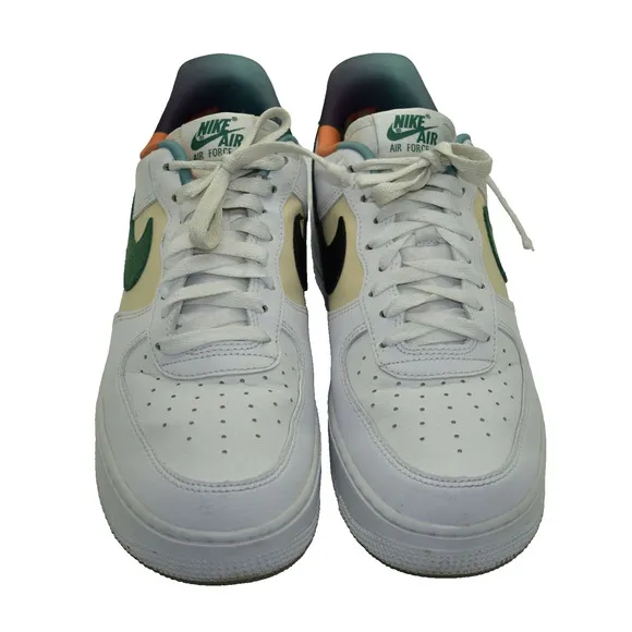 B5 Auth NIKE AIR FORCE 1 '07 LV8 EMB Wht/Malachite-Pearl Shoes DM0109-100 Size 9