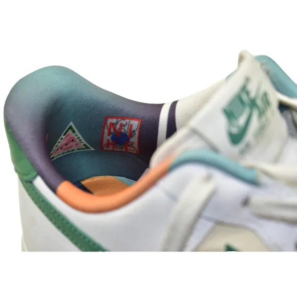B5 Auth NIKE AIR FORCE 1 '07 LV8 EMB Wht/Malachite-Pearl Shoes DM0109-100 Size 9